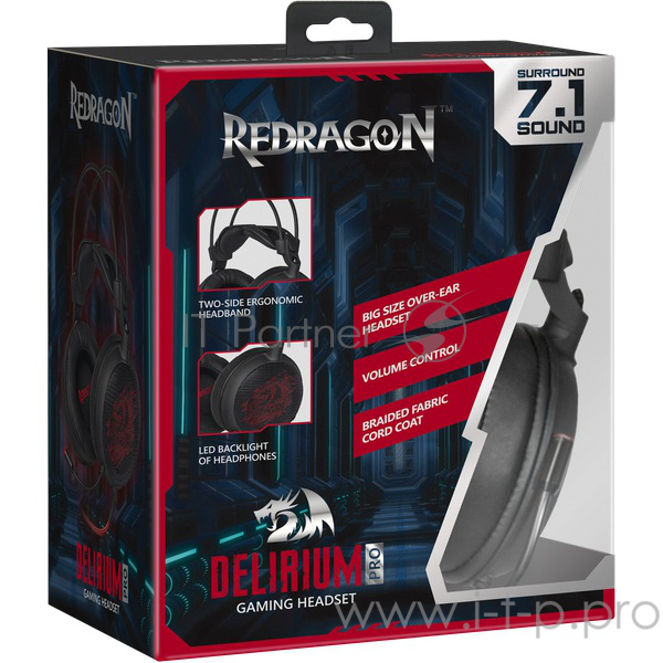 Наушники Defender Delirium Pro объемный звук 7.1, провод 2 м
