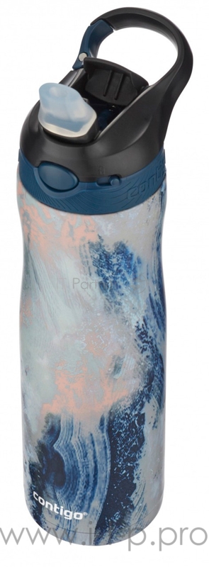 Термос-бутылка Contigo Ashland Couture Chill 0.59л. синий/белый (2127881)