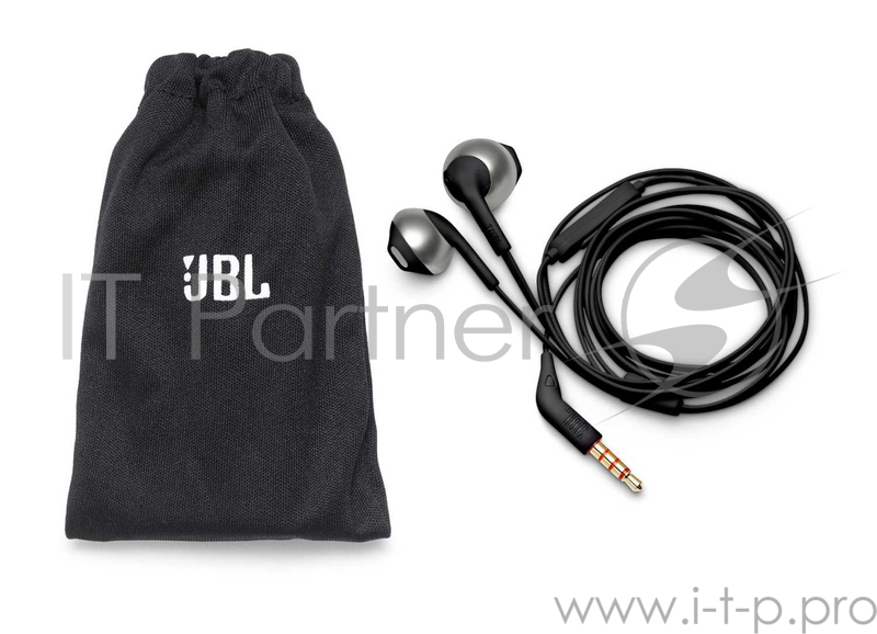 Наушники JBL T205 1.2м черный проводные