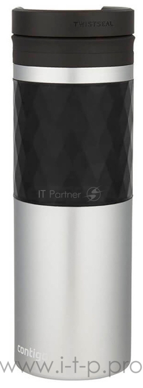 Термокружка Contigo Glaze 0.47л. стальной/черный (2095393)