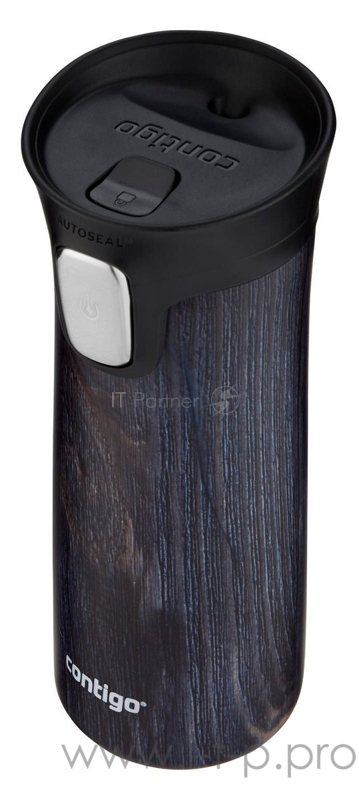 Термокружка Contigo Pinnacle Couture 0.42л. черный/синий (2104545)