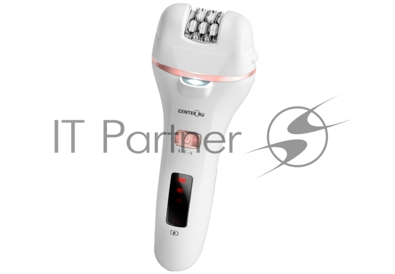 Эпилятор Centek CT-2195 (белый) 5Вт, 4 насадки, LED подсв./индикат., Li-Ion, 1200 мАч, 3 режима раб