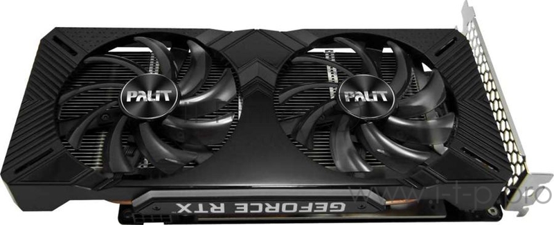Видеокарта Palit PCI-E PA-RTX2060 DUAL 6G BULK NVIDIA GeForce RTX 2060 6144Mb 192 GDDR6 1365/14000 DVIx1/HDMIx1/DPx1/HDCP Bulk