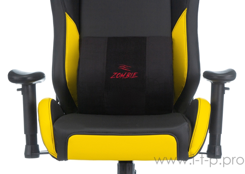 Кресло игровое Zombie HERO CYBERZONE PRO черный/желтый искусственная кожа с подголов. крестовина пластик