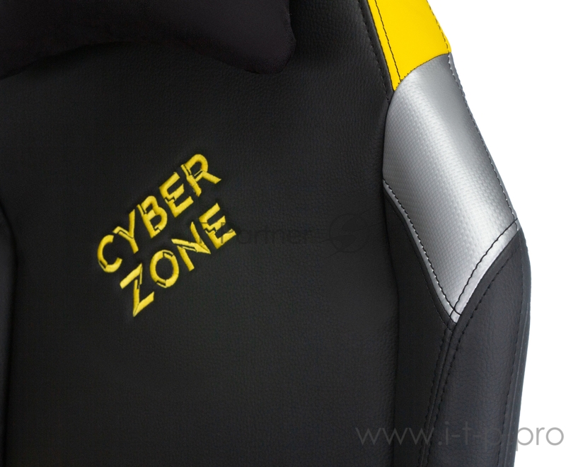 Кресло игровое Zombie HERO CYBERZONE PRO черный/желтый искусственная кожа с подголов. крестовина пластик