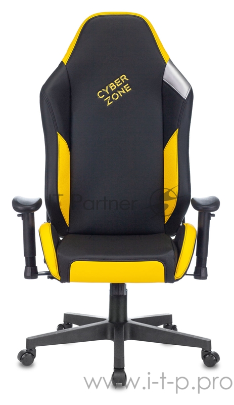 Кресло игровое Zombie HERO CYBERZONE PRO черный/желтый искусственная кожа с подголов. крестовина пластик