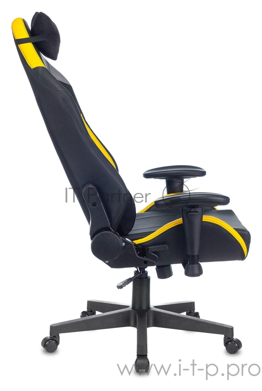 Кресло игровое Zombie HERO CYBERZONE PRO черный/желтый искусственная кожа с подголов. крестовина пластик