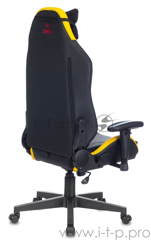 Кресло игровое Zombie HERO CYBERZONE PRO черный/желтый искусственная кожа с подголов. крестовина пластик