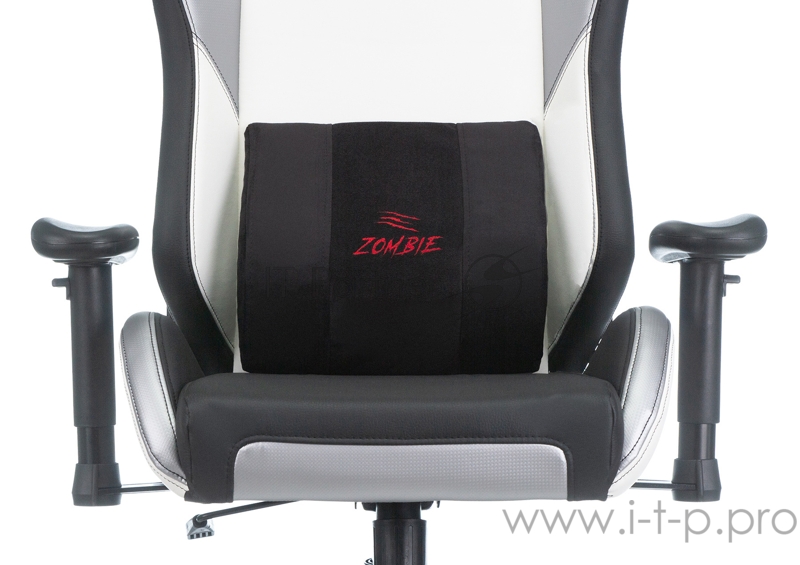 Кресло игровое Zombie HERO QUEEN PRO черный/белый искусственная кожа с подголов. крестовина пластик
