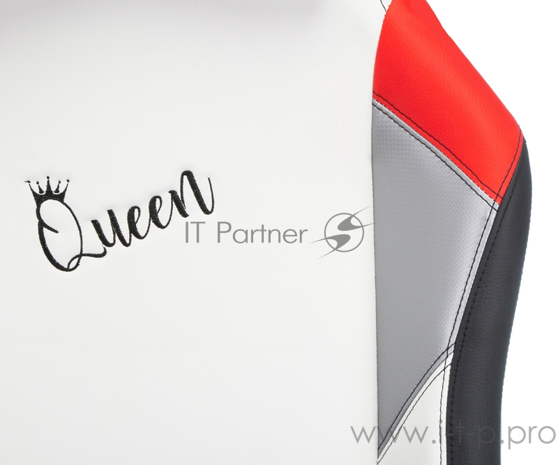 Кресло игровое Zombie HERO QUEEN PRO черный/белый искусственная кожа с подголов. крестовина пластик