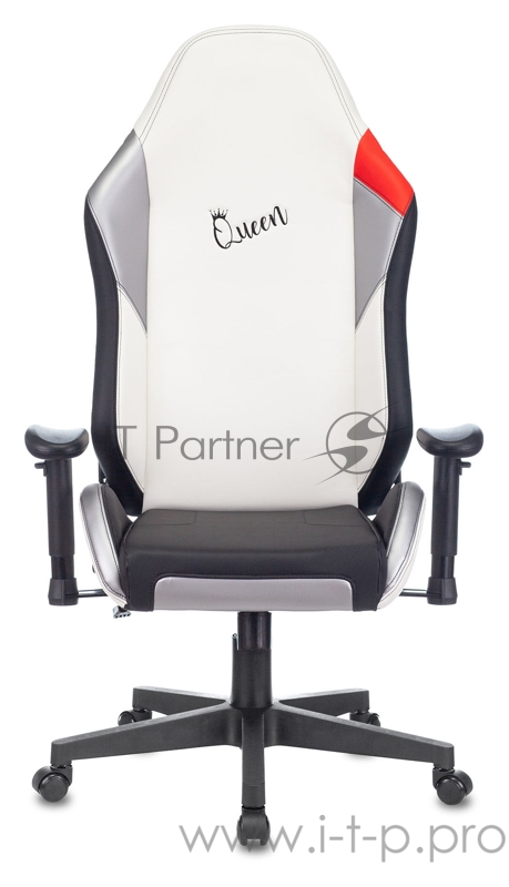 Кресло игровое Zombie HERO QUEEN PRO черный/белый искусственная кожа с подголов. крестовина пластик