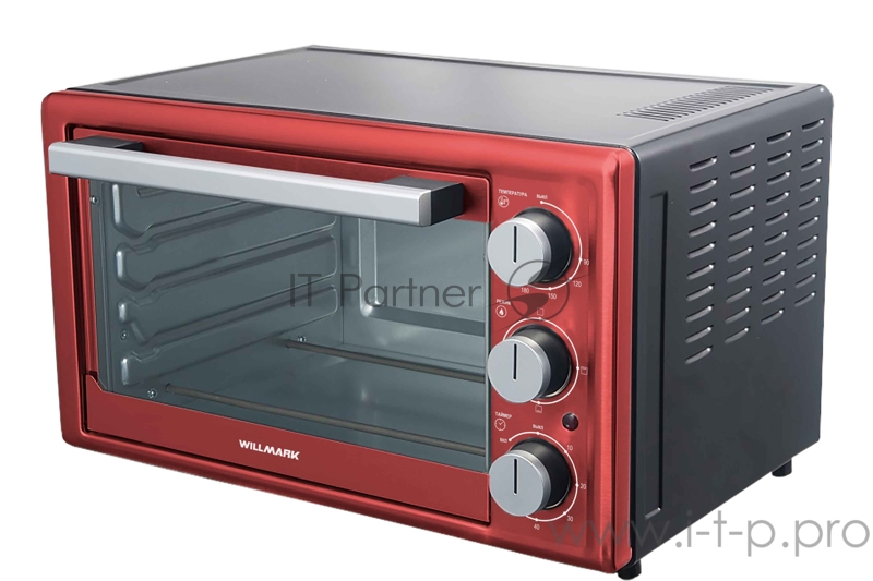 Мини печь WILLMARK WO-367RB красно-черная