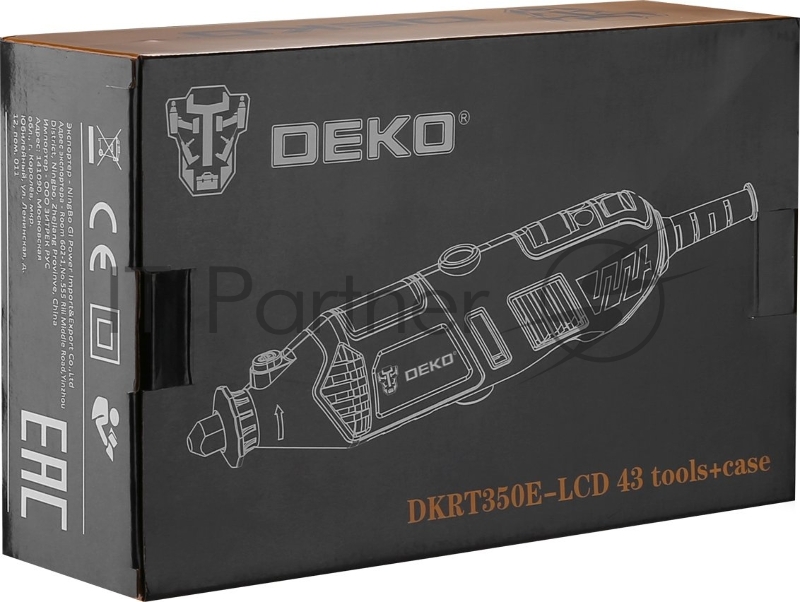 Электрический цифровой гравер DEKO 350Вт + набор 43 инструментов DKRT350E-LCD 43 tools +