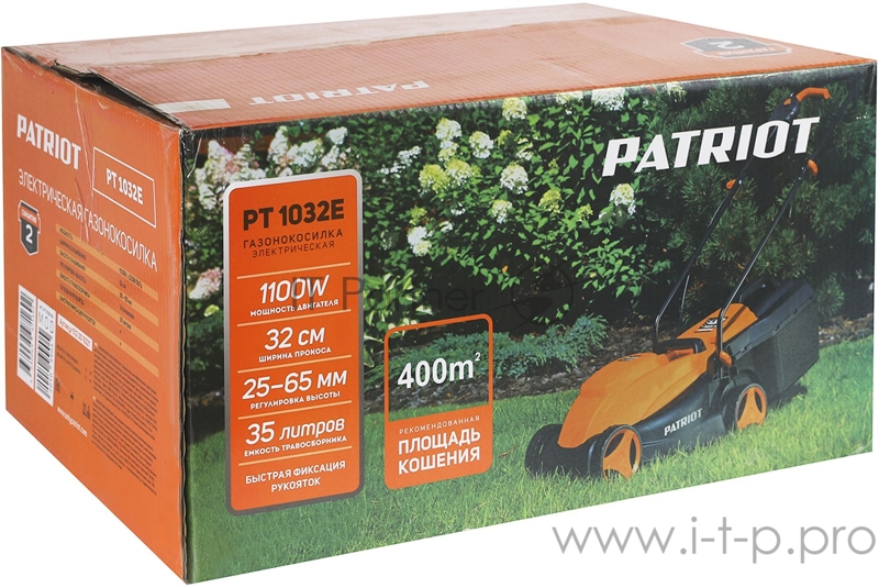 Газонокосилка роторная Patriot PT1032E (512309221) 1100Вт