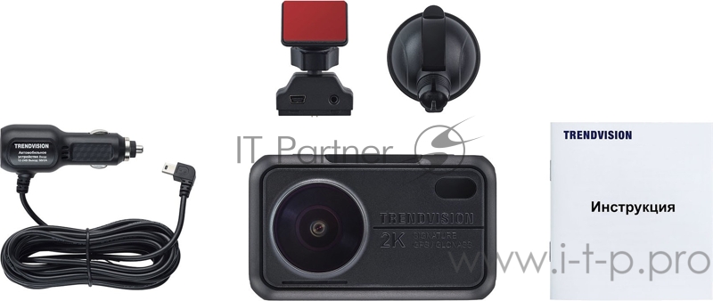 Видеорегистратор TrendVision TDR-721S EVO черный 1440x2560 1440p 170гр. GPS NTK96675