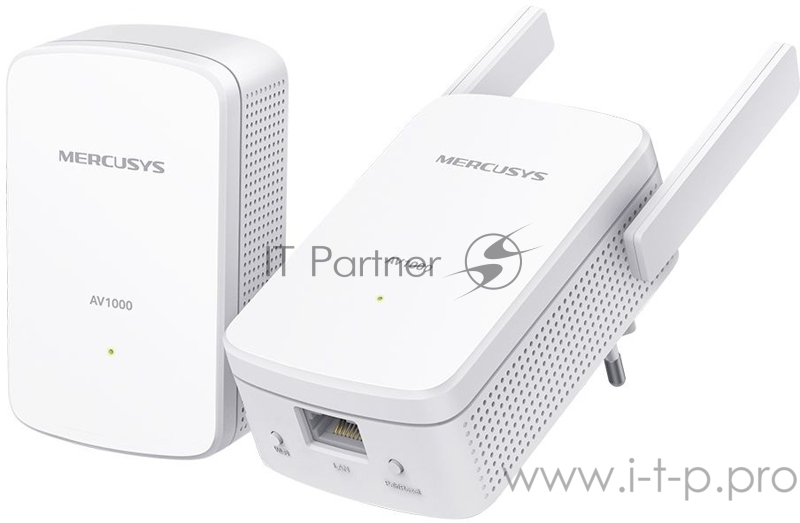 Комплект гигабитных Wi-Fi адаптеров Powerline AV1000 Powerline kit with 300Mbps Wi-Fi, plug and play, up to 300 meters over an existing electrical circuit, the kit includes a MP510 and a MP500.