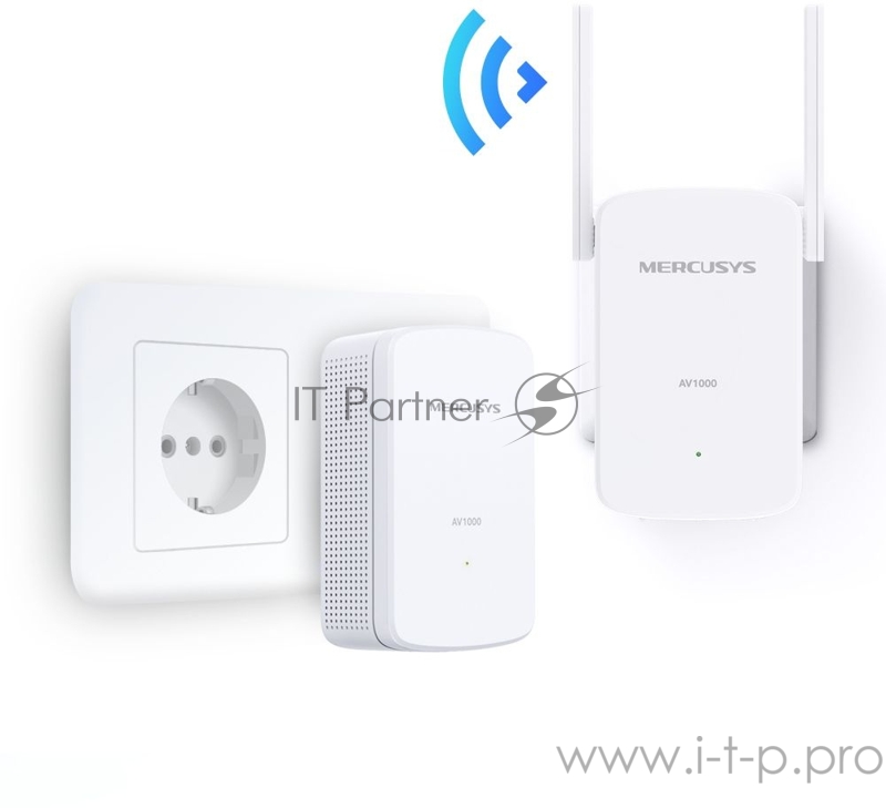 Комплект гигабитных Wi-Fi адаптеров Powerline AV1000 Powerline kit with 300Mbps Wi-Fi, plug and play, up to 300 meters over an existing electrical circuit, the kit includes a MP510 and a MP500.