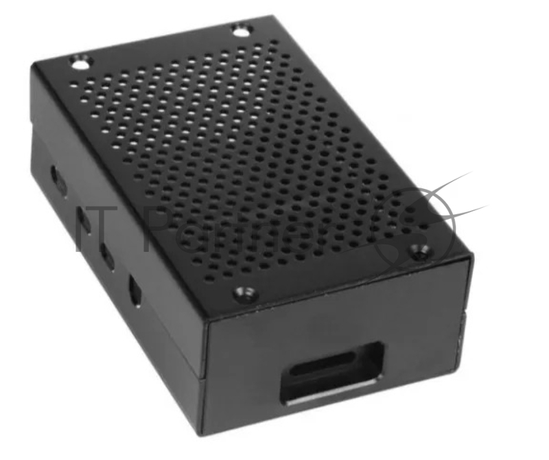 Корпус перфорированный Qumo, Aluminum Case, Raspberry Pi 4B, black(RS026)