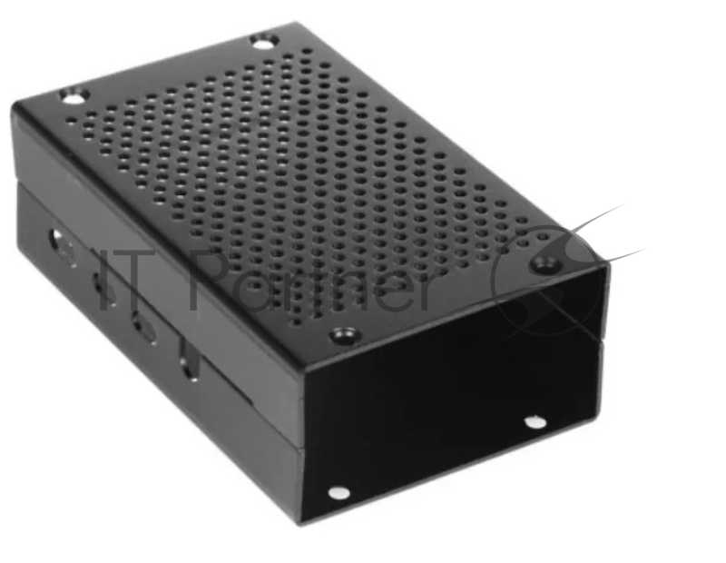 Корпус перфорированный Qumo, Aluminum Case, Raspberry Pi 4B, black(RS026)