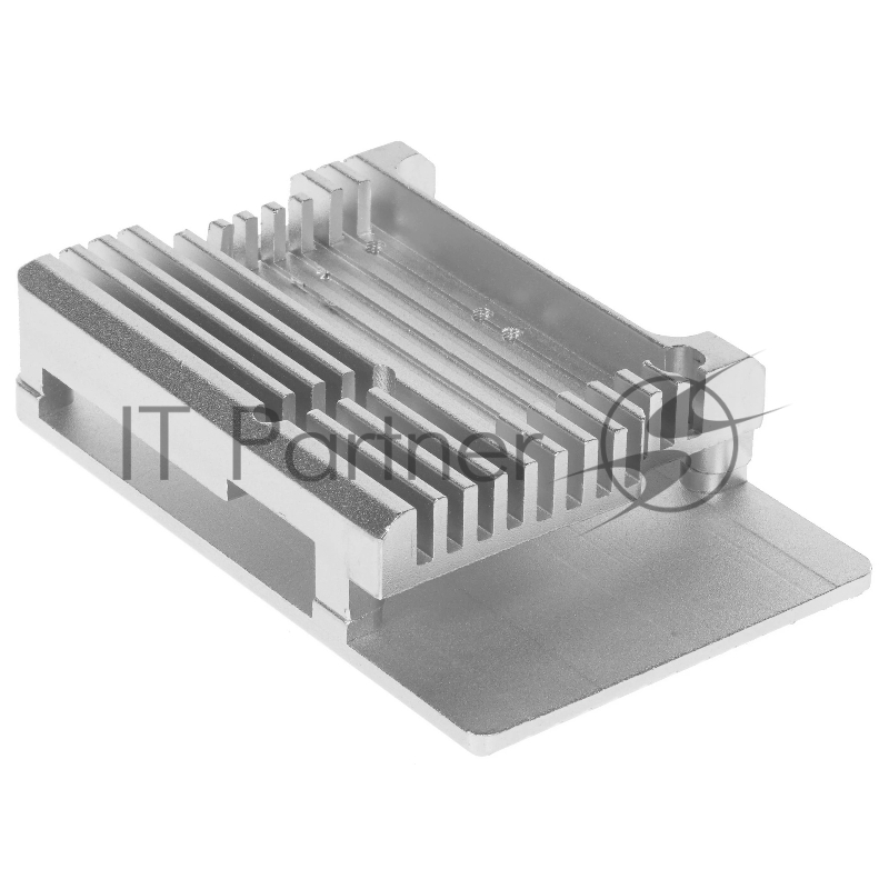 Корпус Qumo Aluminum case with double black fans, Raspberry Pi 4, silver(RS009)
