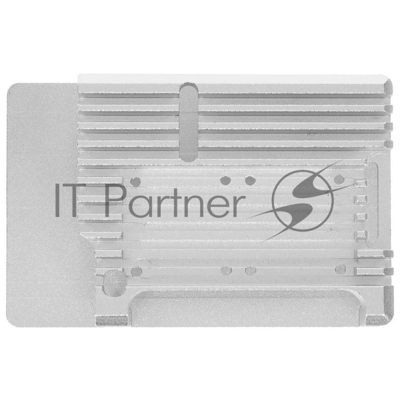 Корпус Qumo Aluminum case with double black fans, Raspberry Pi 4, silver(RS009)