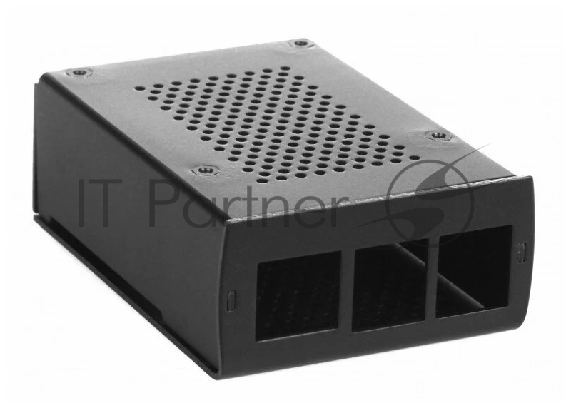 Корпус перфорированный Qumo с доп.креплением, Aluminum Case, Raspberry Pi 4B, black(RS035)