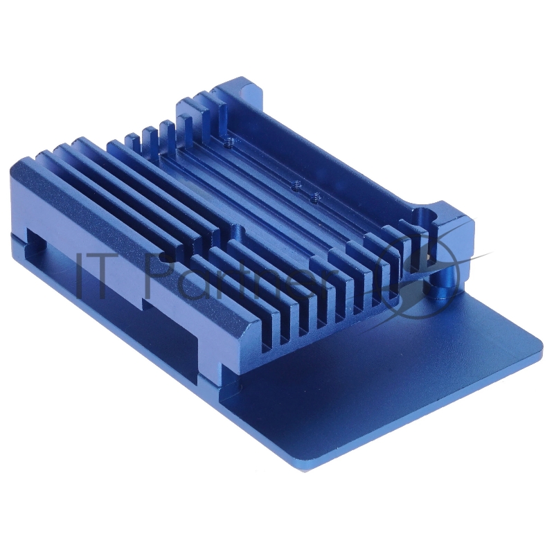 Корпус Qumo Aluminum case with double black fans, Raspberry Pi 4, blue(RS008)