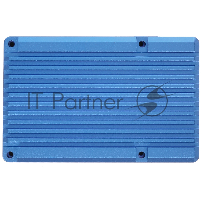 Корпус Qumo Aluminum case with double black fans, Raspberry Pi 4, blue(RS008)