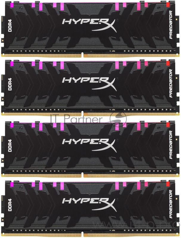 Память оперативная Kingston 128GB 3600MHz DDR4 CL18 DIMM (Kit of 4) XMP HyperX Predator RGB