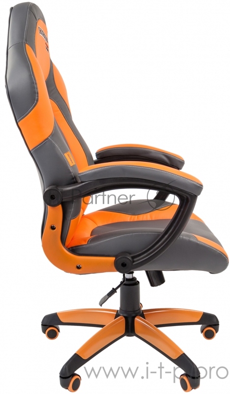 Игровое кресло Chairman game 20 черный/красный (экокожа, регулируемый угол наклона, механизм качания)