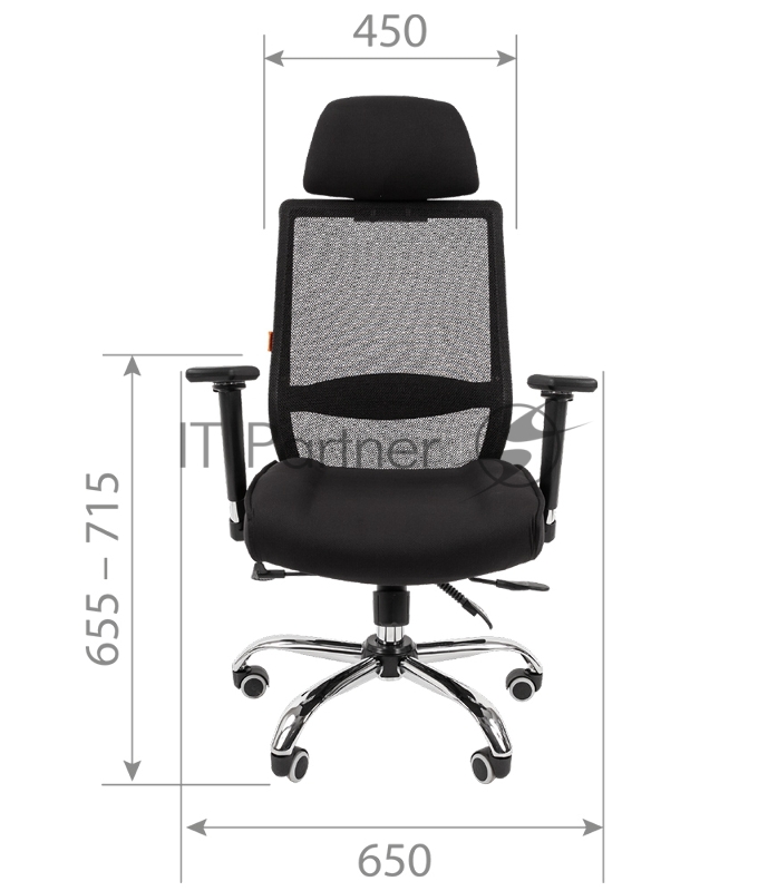 Офисное кресло Chairman 555 Россия LUX TW черный