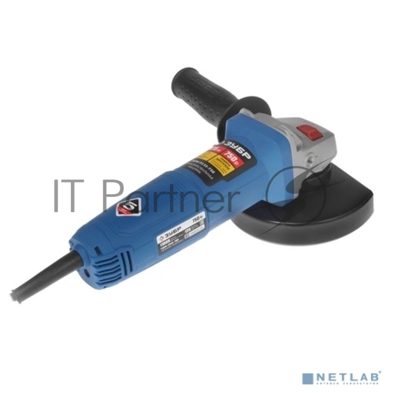 Углошлифовальная машина ЗУБР Профессионал одноруч. хват, пылезащита, 125 мм, 11000 об/мин, 750 Вт УШМ-П125-750
