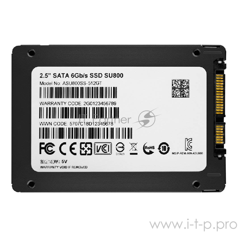 накопитель A-DATA SSD 512GB SU800 ASU800SS-512GT-C {SATA3.0, 7mm}