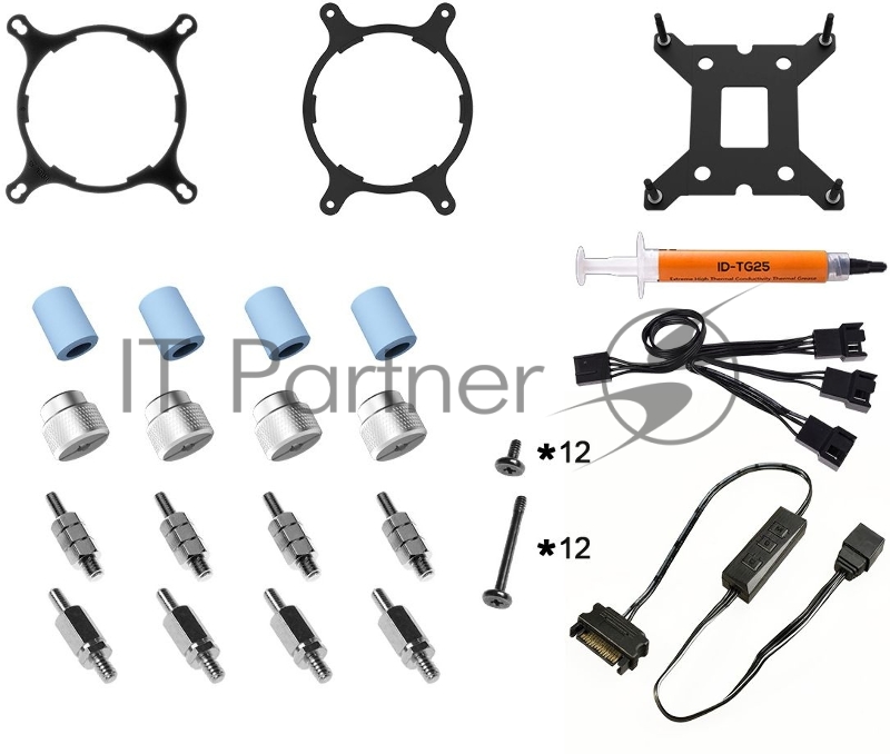 Комплект водяного охлаждения ID-COOLING ZOOMFLOW 360 XT LGA20XX/LGA115X/AM4/AM3/+/AM2/ 350W, ARGB FAN and PUMP, PWM, TRIPLE FAN 120mm) RET