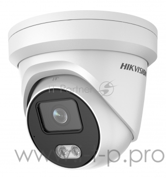 Видеокамера IP Hikvision DS-2CD2327G2-LU(4mm) 2Мп уличная купольная IP-камера с LED-подсветкой до 30м и технологией AcuSense1/2.8 Progressive Scan CMOS объектив 4мм угол обзора 84° 0.0005лк@F1.0 сжатие H.265/H
