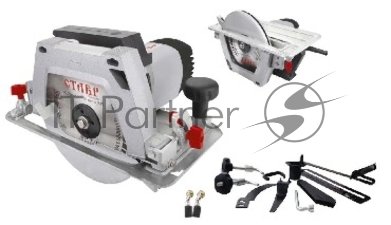 Пила дисковая Ставр ПДЭ-200/1900 СТ(2шт) электрическая 1900 Вт, 6000 об/мин, размер диска 200 мм, посадка 30мм, максимальная глубина пропила 65мм, угол пропила 0-45град, крепление для стационарной установки, параллельный упор, диск в комплекте