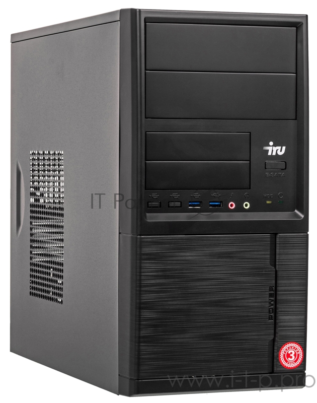 ПК IRU Office 613 MT i3 10100 (3.6)/8Gb/1Tb 7.2k/UHDG 630/Windows 10 Professional 64/GbitEth/400W/черный