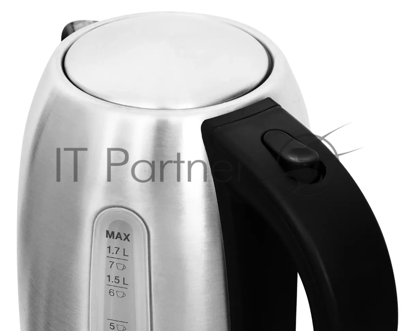 Чайник электрический Hyundai HYK-S2014 1.7л. 2200Вт серебристый/черный (корпус: нержавеющая сталь)