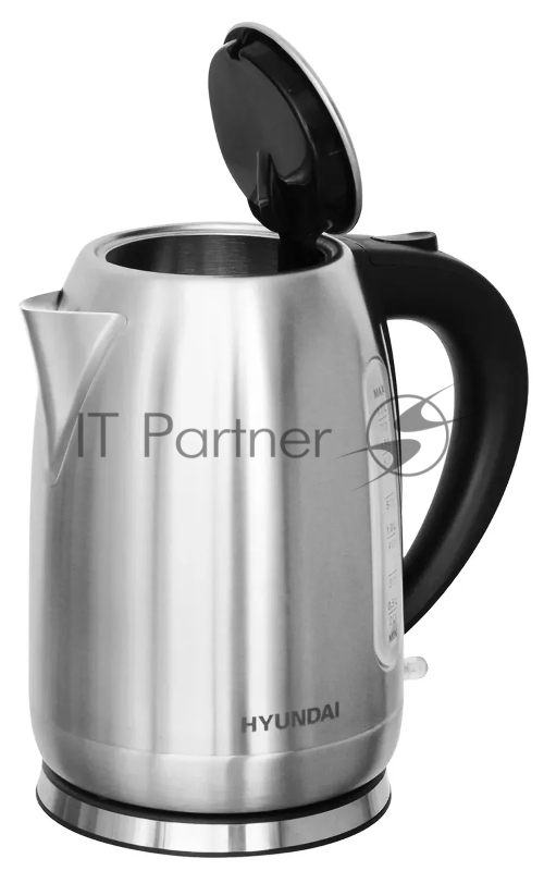 Чайник электрический Hyundai HYK-S2014 1.7л. 2200Вт серебристый/черный (корпус: нержавеющая сталь)