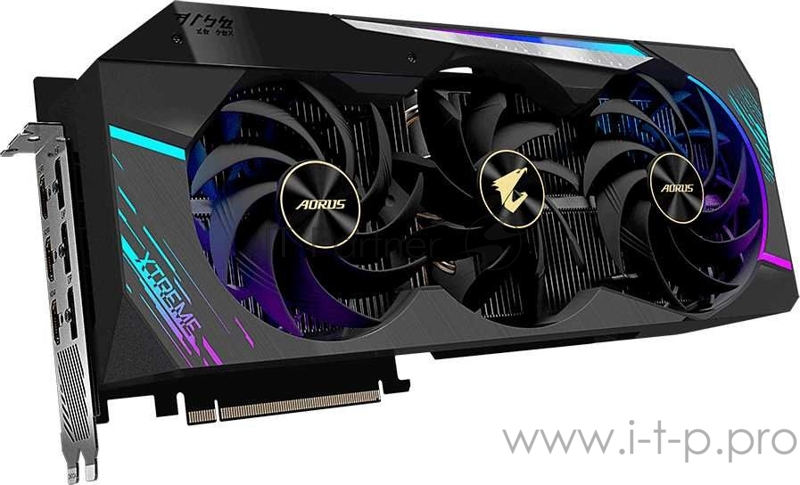 Видеокарта Gigabyte PCI-E 4.0 GV-N3080AORUS X-10GD 2.0 LHR NVIDIA GeForce RTX 3080 10240Mb 320 GDDR6X 1905/19000/HDMIx3/DPx3/HDCP Ret