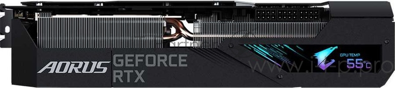 Видеокарта Gigabyte PCI-E 4.0 GV-N3080AORUS X-10GD 2.0 LHR NVIDIA GeForce RTX 3080 10240Mb 320 GDDR6X 1905/19000/HDMIx3/DPx3/HDCP Ret