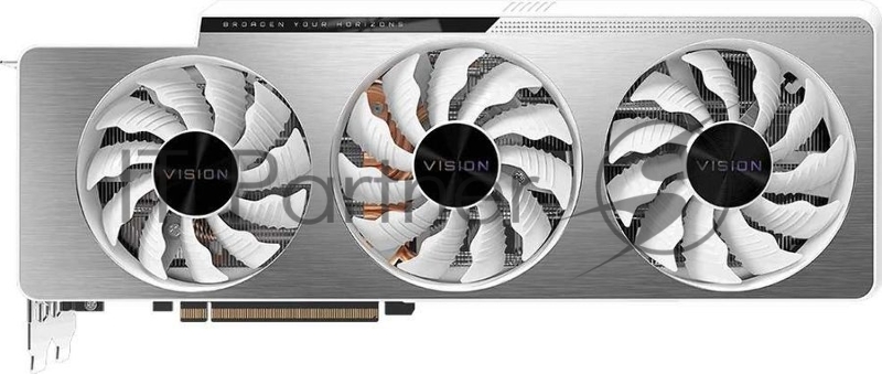 Видеокарта Gigabyte PCI-E 4.0 GV-N3080VISION OC-10GD 2.0 LHR NVIDIA GeForce RTX 3080 10240Mb 320 GDDR6X 1800/19000/HDMIx2/DPx3/HDCP Ret