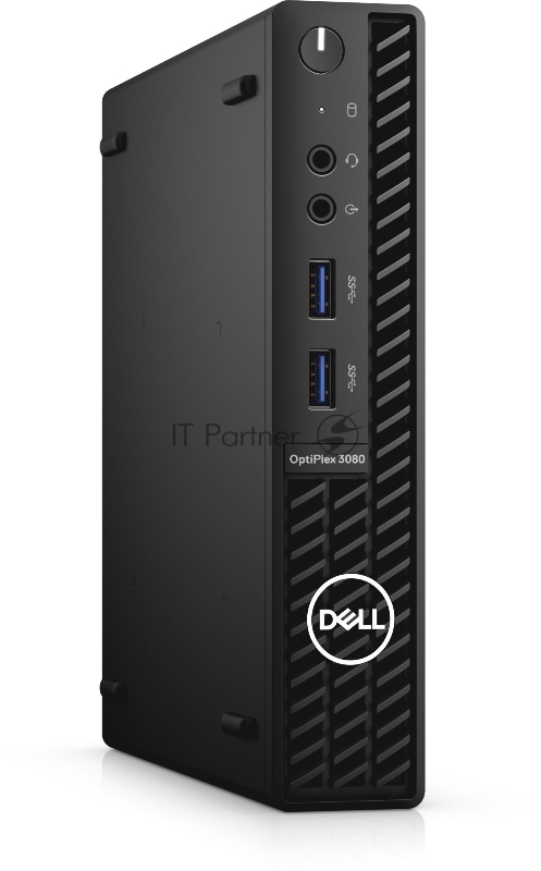 Компьютер Dell Optiplex 3080 Micro Core i3-10105T (3,0GHz) 8GB (1x8GB) DDR4 256GB SSD Intel UHD 630 TPM, VGA Linux 1y NBD