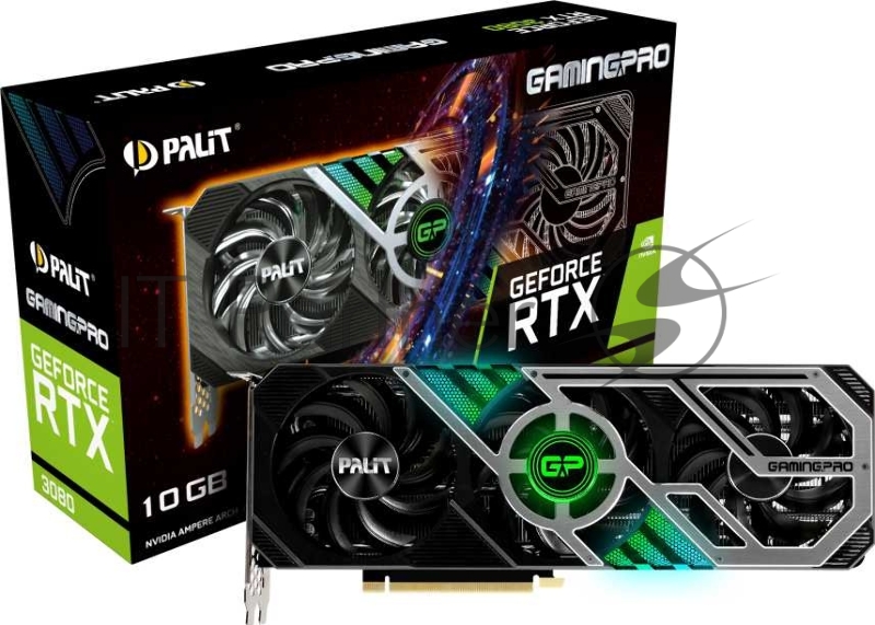 Видеокарта PCIE16 RTX3080 10GB LHR PA-RTX3080 GAMINGPRO 10G PALIT