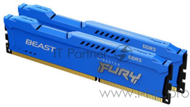 Память оперативная Kingston 16GB 1600MHz DDR3 CL10 DIMM (Kit of 2) FURY Beast Blue