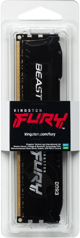 Память оперативная Kingston 4GB 1600MHz DDR3 CL10 DIMM FURY Beast Black