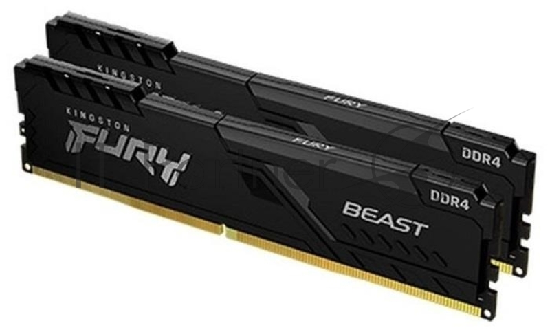 Память оперативная Kingston 16GB 3733MHz DDR4 CL19 DIMM (Kit of 2) FURY Beast Black