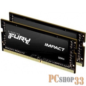 Память оперативная Kingston 32GB 2666MHz DDR4 CL15 SODIMM (Kit of 2) 1Gx8 FURY Impact