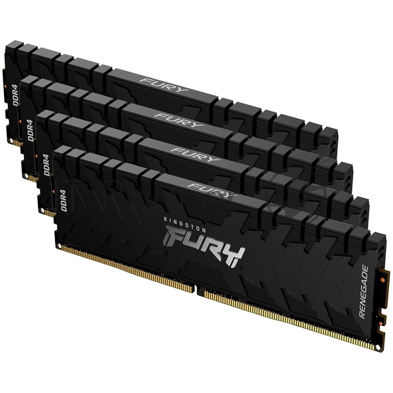 Память оперативная Kingston 32GB 3200MHz DDR4 CL16 DIMM (Kit of 4) FURY Renegade Black