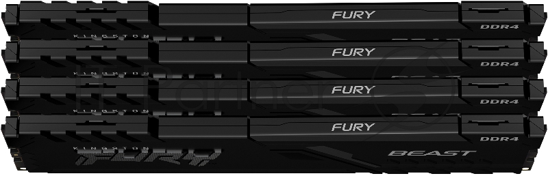 Память оперативная Kingston 32GB 3600MHz DDR4 CL17 DIMM (Kit of 4) FURY Beast Black